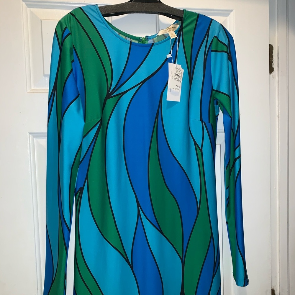 Julie Brown Multi Color Short Dress (Blue Fiji)